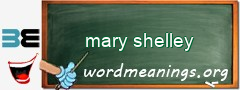 WordMeaning blackboard for mary shelley